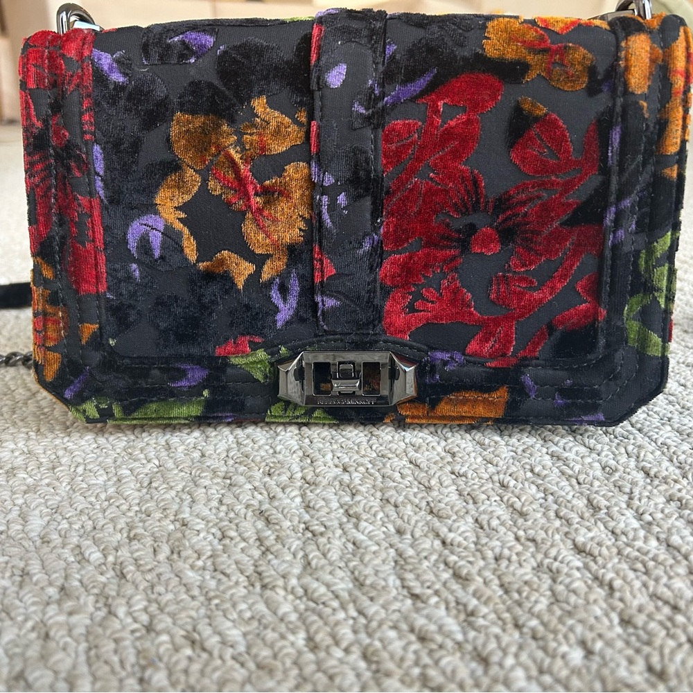 Floral Velvet crossbody